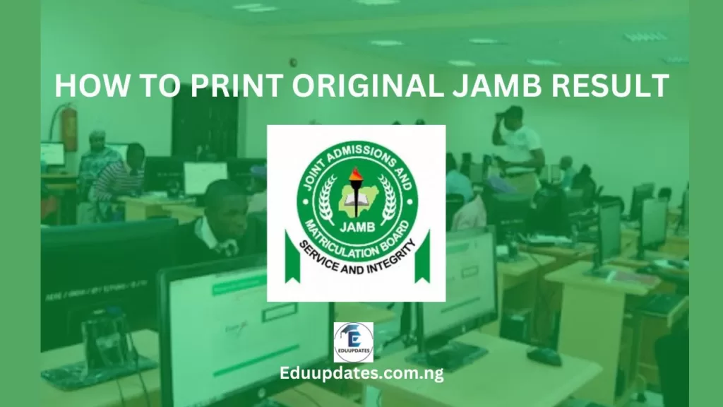 JAMB Original Result